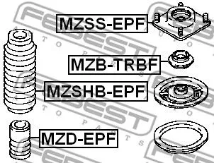 Febest MZD-EPF Отбойник амортизатора