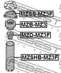 Febest MZD-MZ3F Отбойник амортизатора