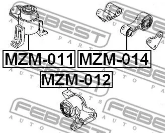 Febest MZM-011 Подушка двигателя