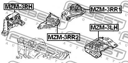 Febest MZM-3RR2 Подушка двигателя
