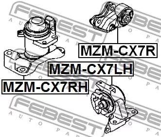 Febest MZM-CX7RH Подушка двигуна