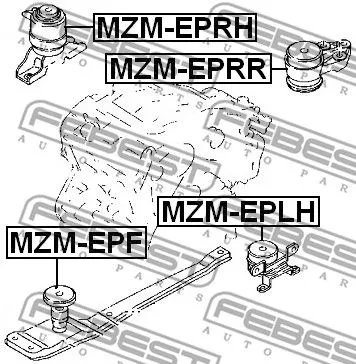 Febest MZM-EPRH Подушка двигателя