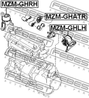 Febest MZM-GHRH Подушка двигуна