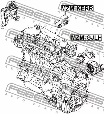 Febest MZM-GJLH Подушка двигателя