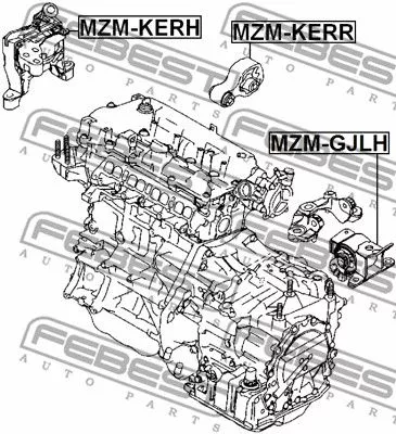 Febest MZM-KERR Подушка двигателя