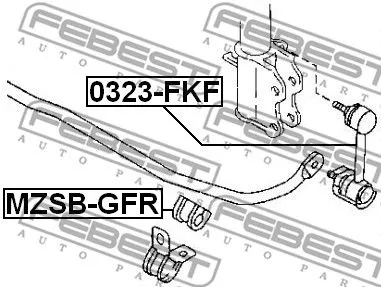 Febest MZSB-GFR Втулка стабилизатора