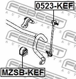 Febest MZSB-KEF Втулка стабилизатора