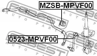 Febest MZSB-MPVF00 Втулка стабілізатора
