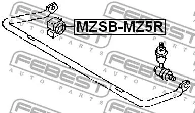 Febest MZSB-MZ5R Втулка стабилизатора