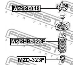 Febest MZSHB-323F Пыльник амортизатора