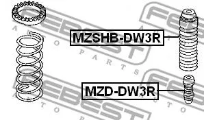 Febest MZSHB-DW3R Пыльник амортизатора