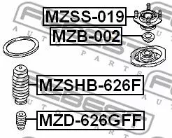Febest MZSS-019 Опора амортизатора