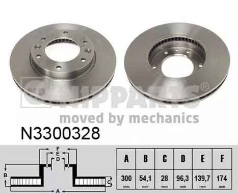 Nipparts N3300328 Тормозные диски