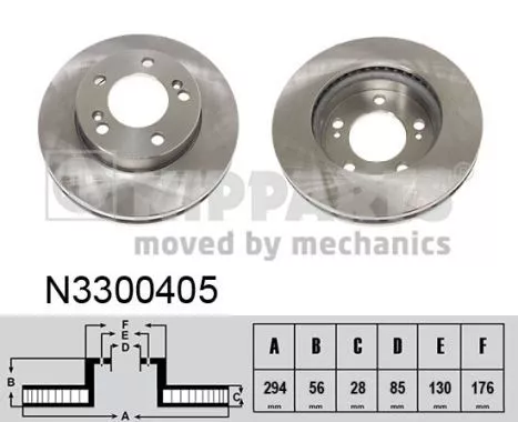 Nipparts N3300405 Гальмівні диски