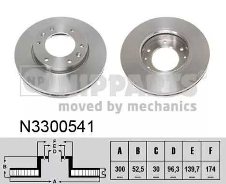 Nipparts N3300541 Гальмівні диски