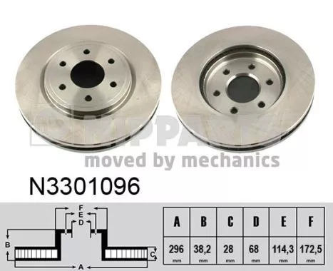 Nipparts N3301096 Гальмівні диски