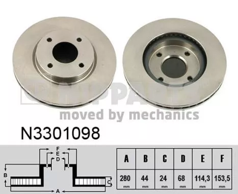 Nipparts N3301098 Тормозные диски