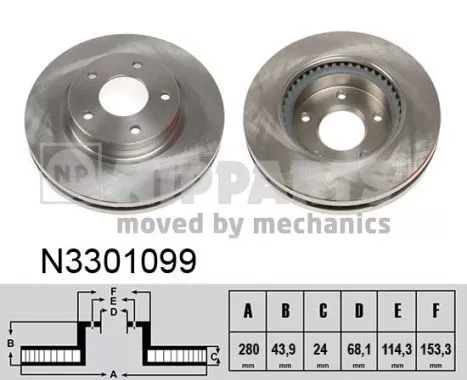 Nipparts N3301099 Тормозные диски