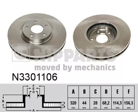 Nipparts N3301106 Гальмівні диски