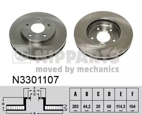 Nipparts N3301107 Тормозные диски