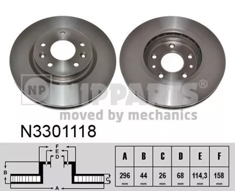 NIPPARTS N3301118 Гальмівні диски