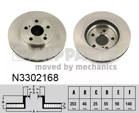 Nipparts N3302168 Гальмівні диски