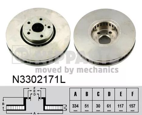 Nipparts N3302171L Тормозные диски