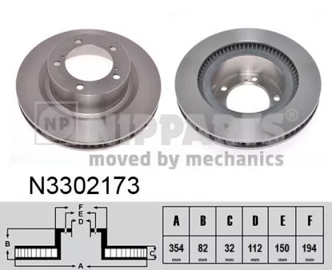 Nipparts N3302173 Гальмівні диски