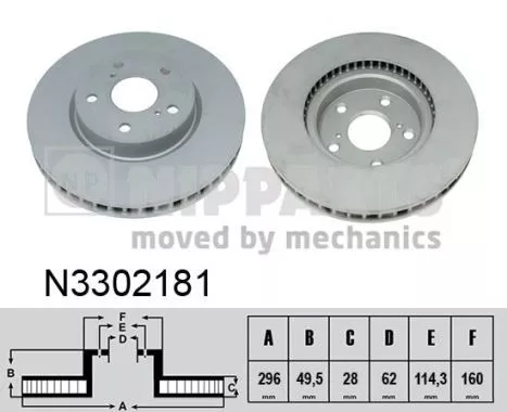 Nipparts N3302181 Гальмівні диски