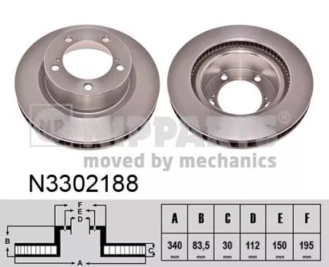 Nipparts N3302188 Тормозные диски