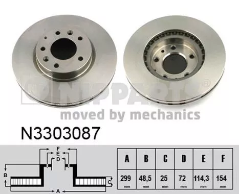 Nipparts N3303087 Тормозные диски