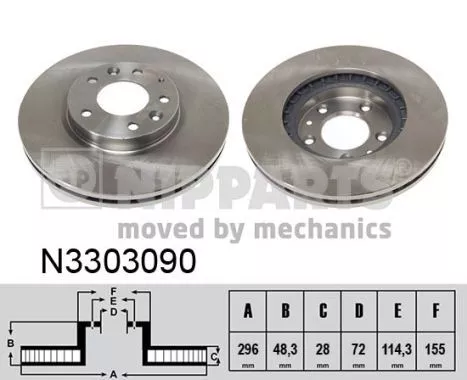 Nipparts N3303090 Тормозные диски