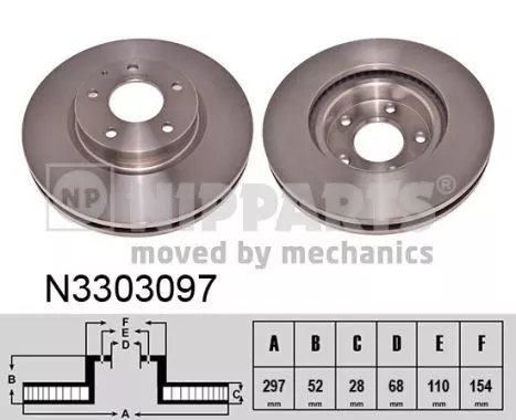 Nipparts N3303097 Гальмівні диски