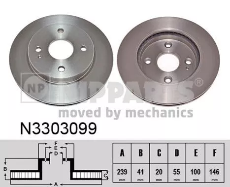 Nipparts N3303099 Тормозные диски