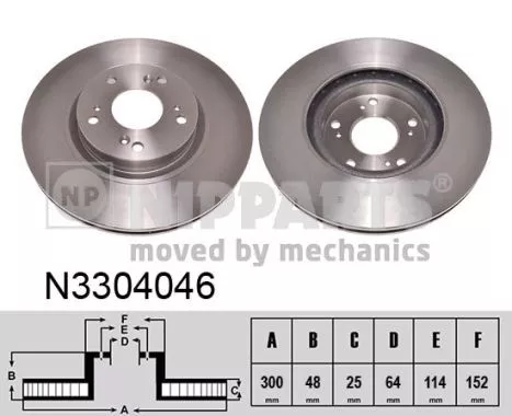 Nipparts N3304046 Тормозные диски