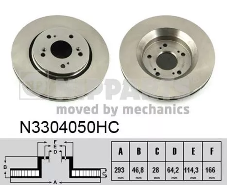 Nipparts N3304050HC Тормозные диски