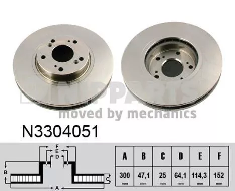 Nipparts N3304051 Тормозные диски