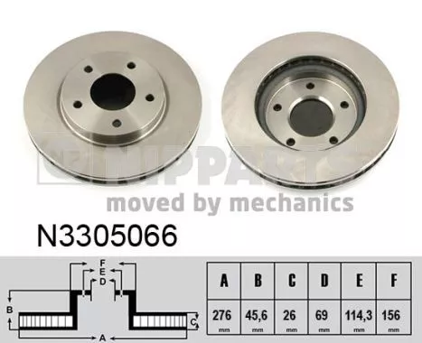 Nipparts N3305066 Гальмівні диски