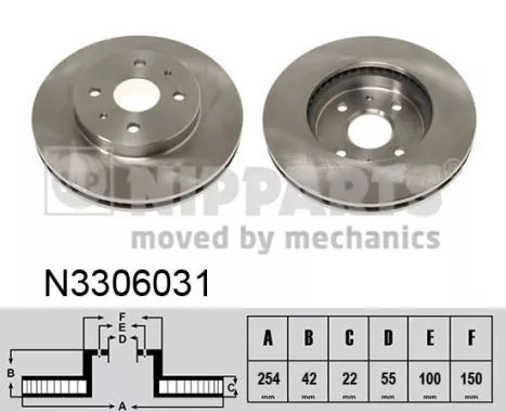 Nipparts N3306031 Тормозные диски