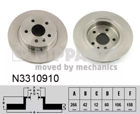 Nipparts N3310910 Гальмівні диски