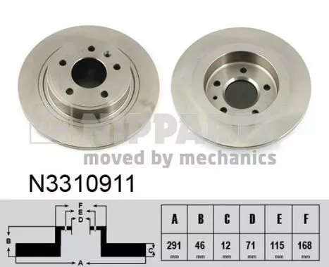 Nipparts N3310911 Тормозные диски