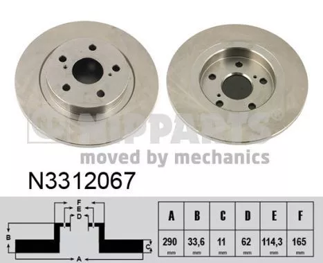 Nipparts N3312067 Гальмівні диски