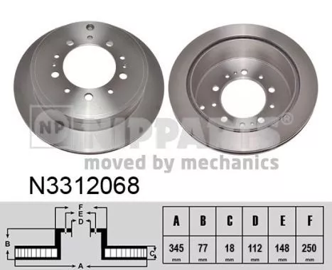 Nipparts N3312068 Тормозные диски