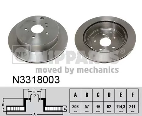 Nipparts N3318003 Тормозные диски