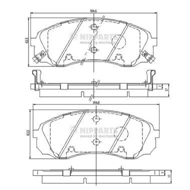 Nipparts N3600329 Тормозные колодки