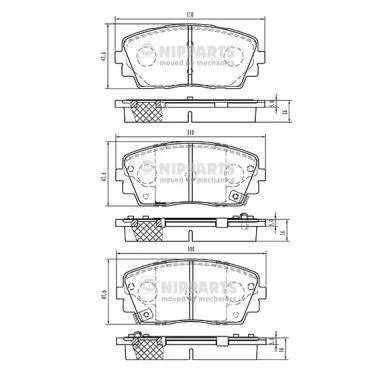 Nipparts N3600332 Тормозные колодки