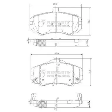 Nipparts N3600544 Тормозные колодки