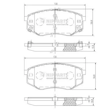 Nipparts N3600545 Гальмівні колодки