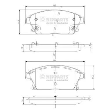 Nipparts N3600915 Тормозные колодки