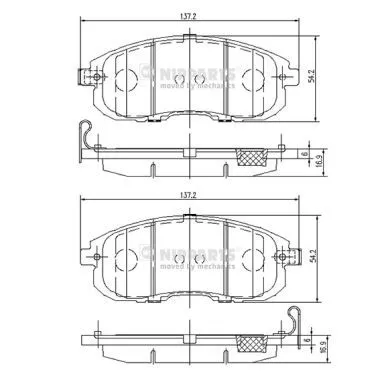 Nipparts N3601099 Гальмівні колодки